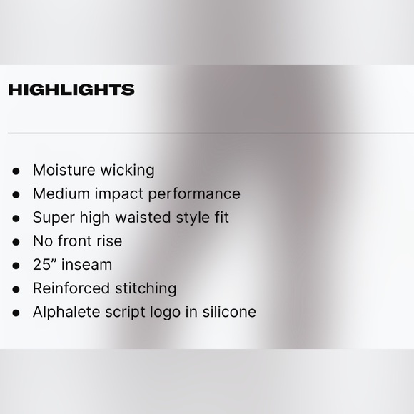 ALPHALETE Pulse Surge Legging in Silver Sky - Picture 8 of 9